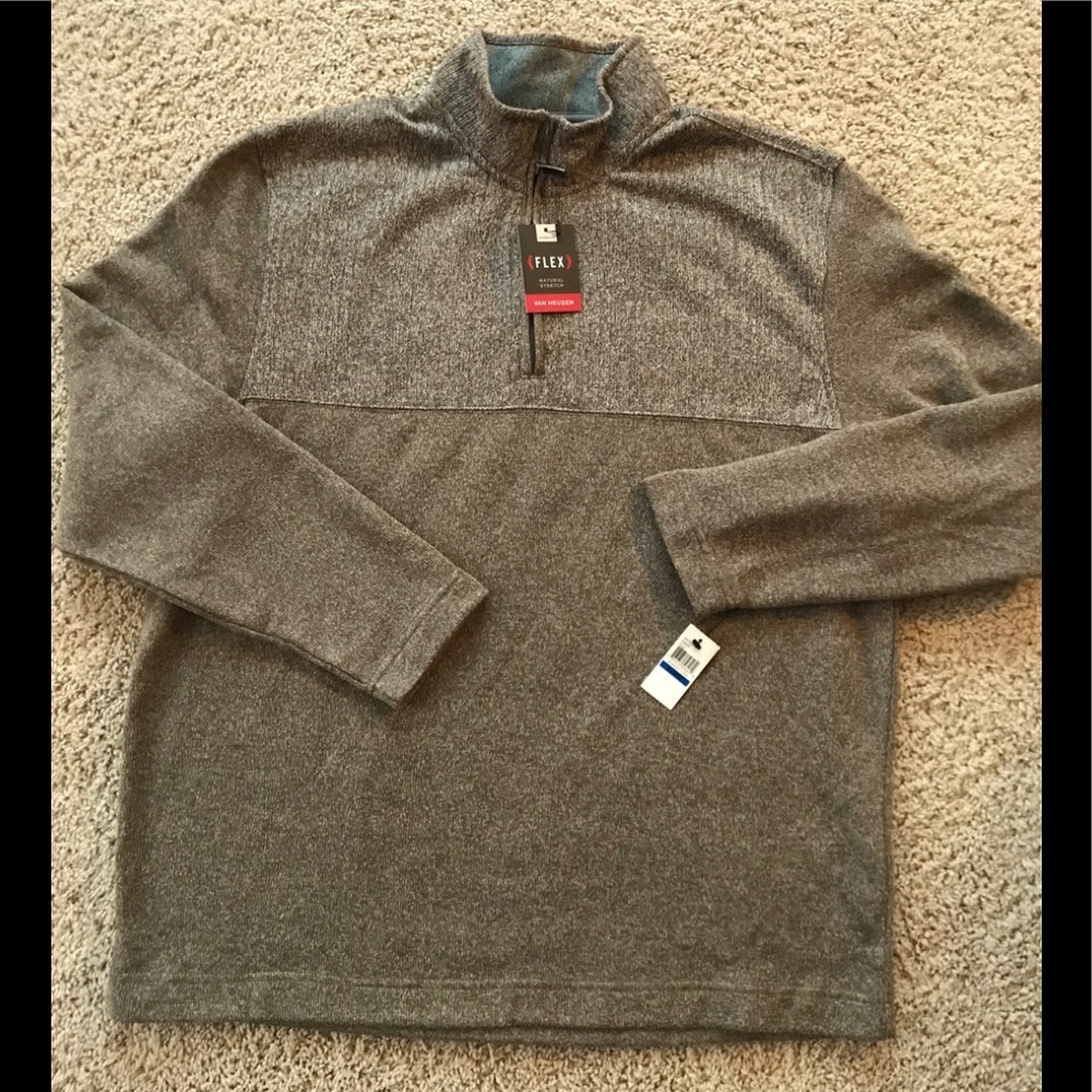 XL NWT Van Heusen Flex 1/4 ZIP Pullover Sweater